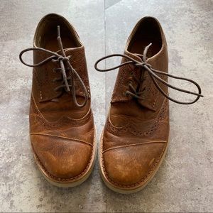 TOMS Brogues Distressed Leather Shoes 11 Men’s